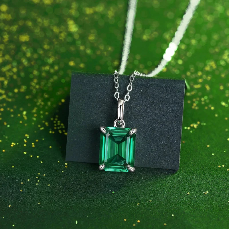 Colar Cristal Verde Esmeralda