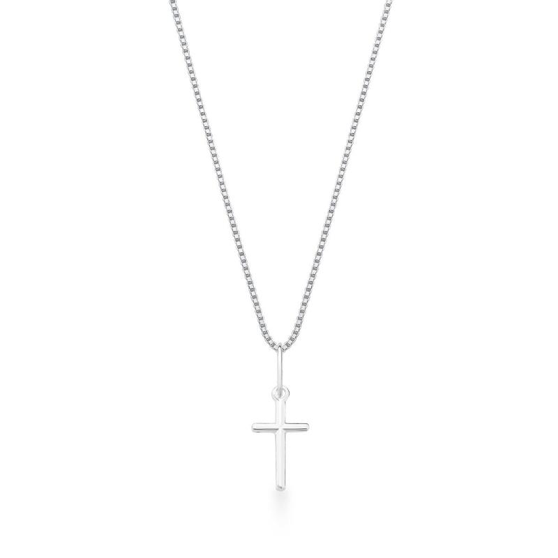 Colar Crucifixo Pequeno Prata