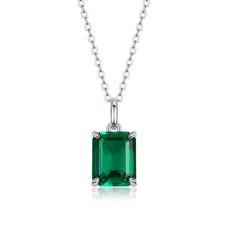 Colar Cristal Verde Esmeralda